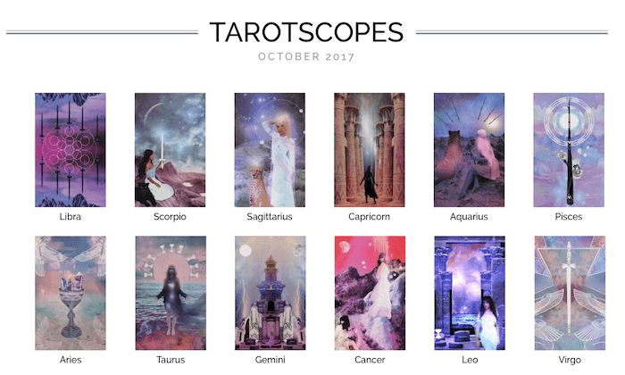 NUMINOUS TAROTSCOPES: OCTOBER 2017