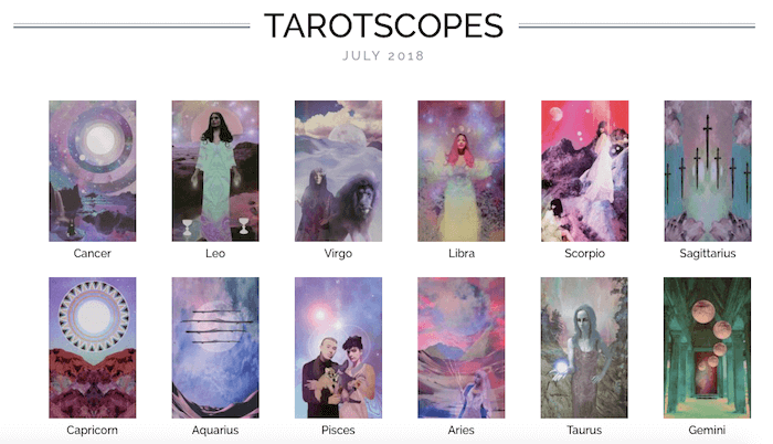 NUMINOUS TAROTSCOPES: JULY 2018